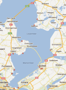 Kaart IJsselmeer - zeilen op het ijsselmeer